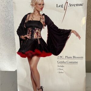 Leg Avenue Floral Costume with Red and Black Accents